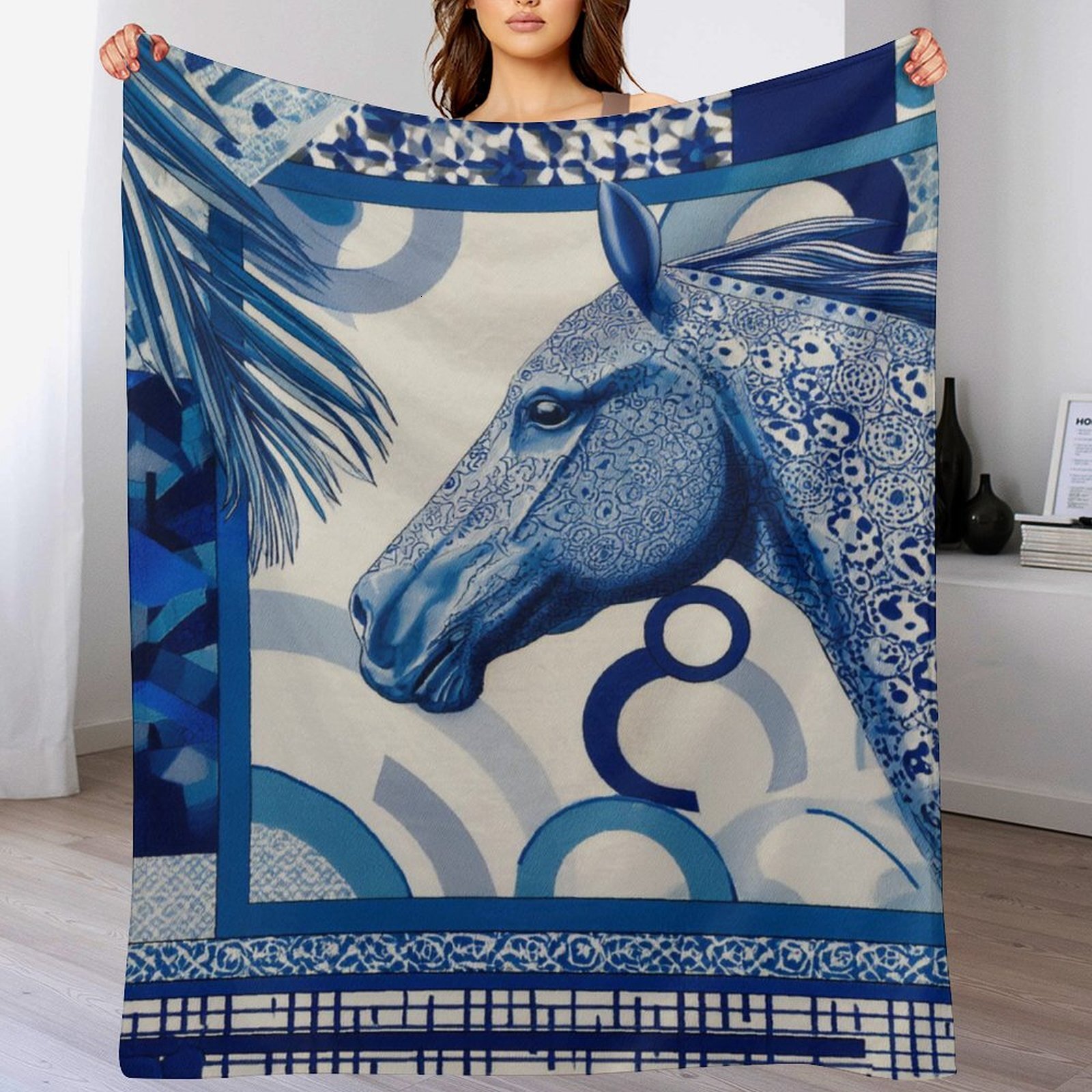 H Designer Horse blanket blanket throw cashmere vibration blanket copert Home Travel Throw Summer Air Conditioner Beach home bedding blankets throws H