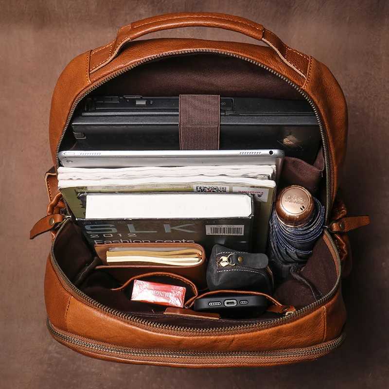 GURO High Quality Genuine Leather Backpack Men Large Capacity Business Travel bag Luxury Student School Bag Laptop Computer Pack W251025