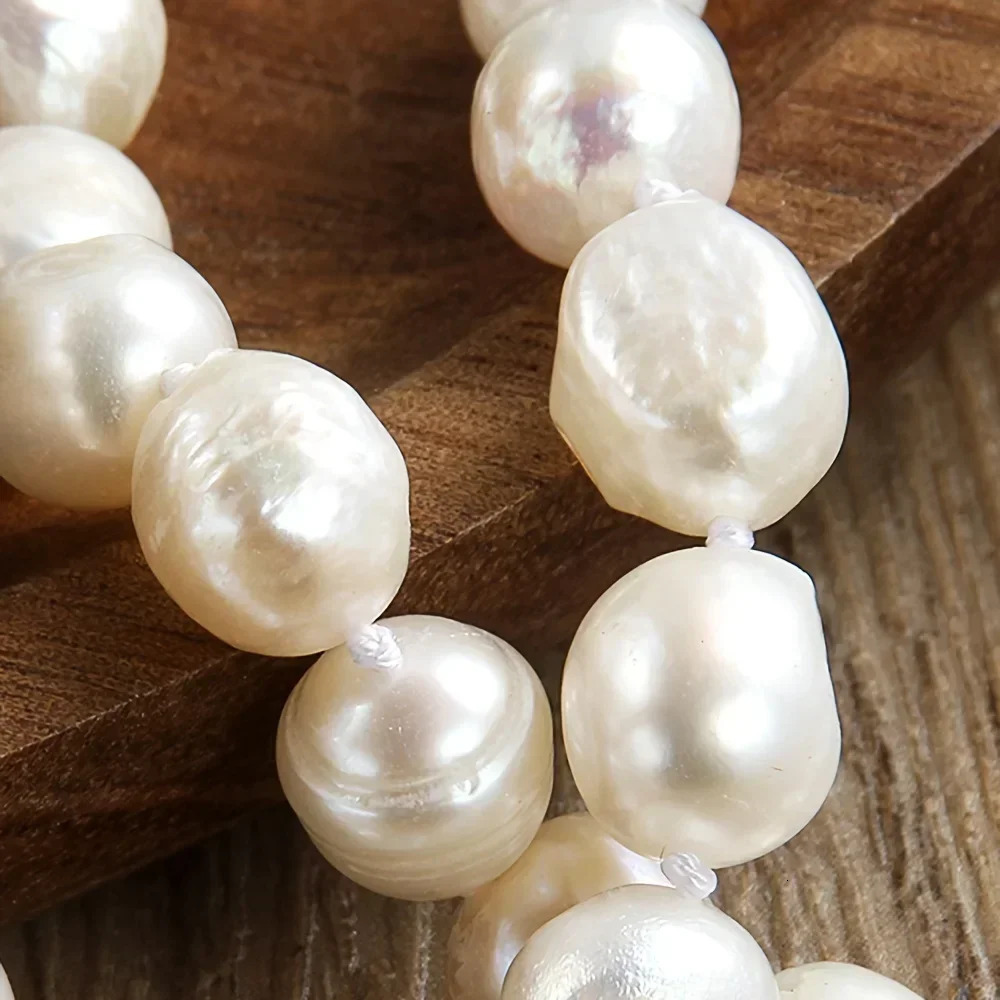 DAINASHI 89mm Baroque Natural Freshwater Pearl Necklaces for Women 86cm Long Sweater Necklaces Jewelry Gift Wholesale 251016