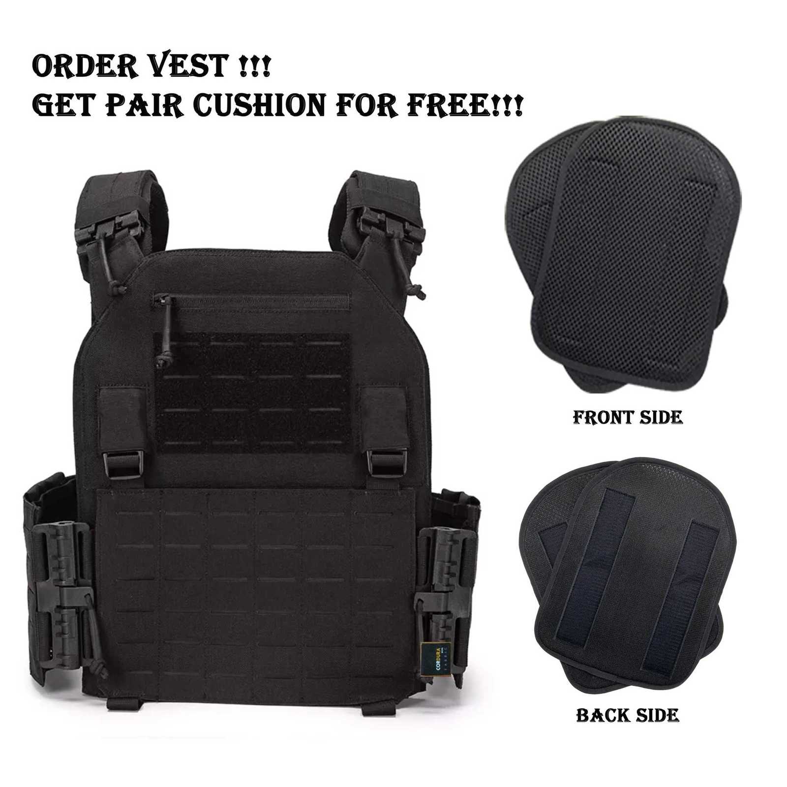 Plate CarrierNylon Tactical VestMol Vestfor Outdoor Hunting Accory Holds Standard 25x30cm PlateInclude 1 Pair Mesh Y251022