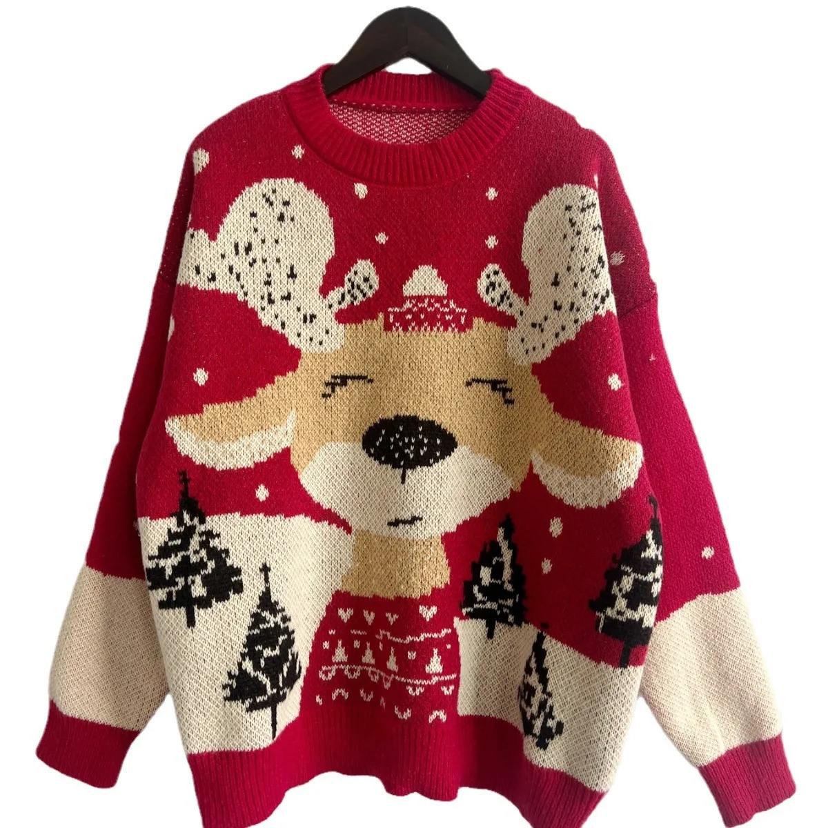 Pullover Women Maglione Da Donna Ropa Invierno Mujer Moda 2025 Christmas Elk Print Knitted Versatile Date Fashion Sweaters Women 251023