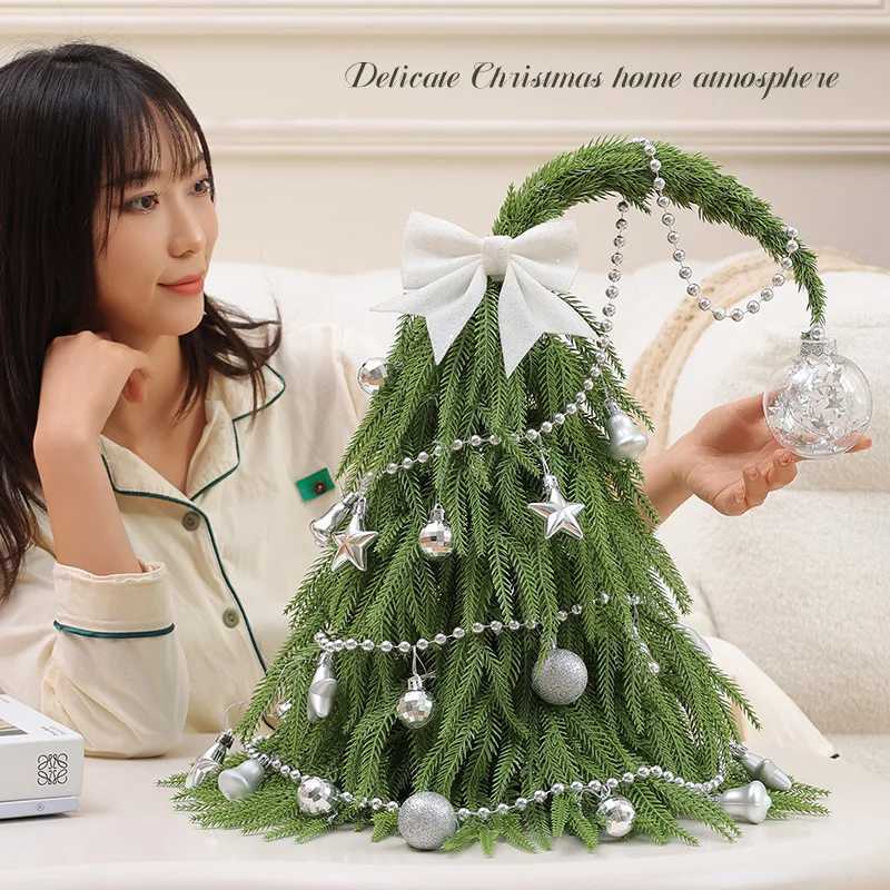Simulated Encrypted Desktop PE Christmas Tree Mini Christmas Tree Ornament Magic Crooked Neck Christmas Tree Decoration C251024