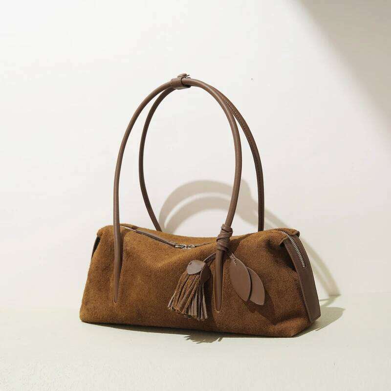 Pillow Shape Genuine Leather Frosted Underarm Bags For Women Designer Handbags And Purses Vintage Big Shoulder Crossbody 1025
