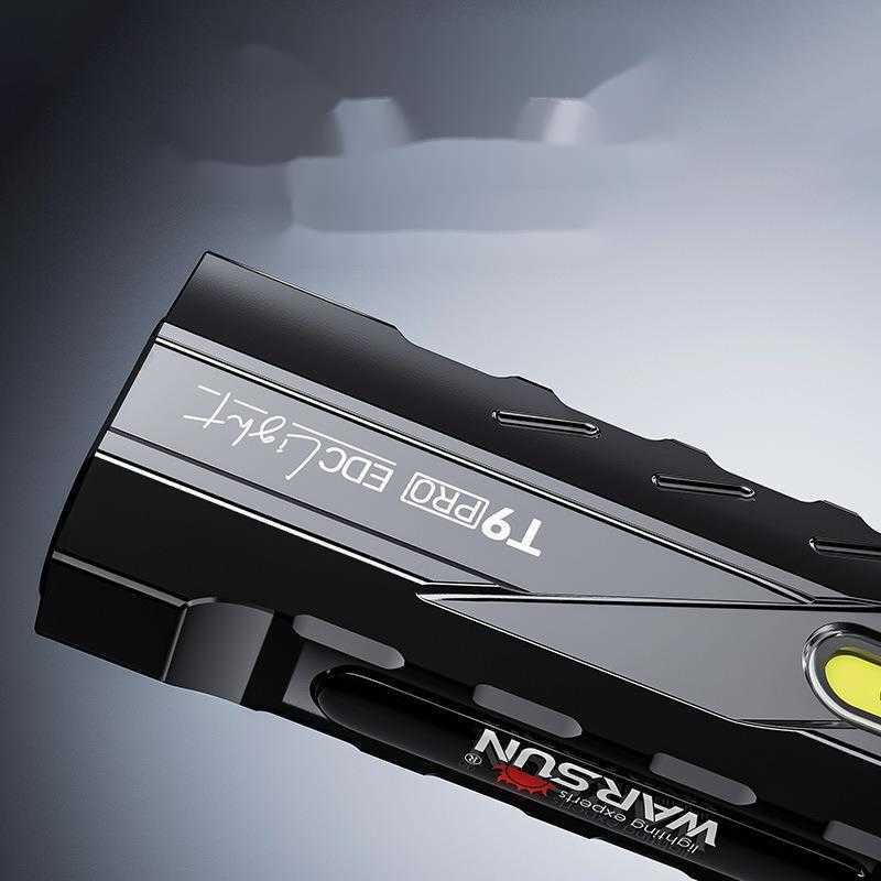 Warsun T9pro High Brightness Flashlight EDC Blade Portable Flashlight Aluminum Alloy Red Laser UV Light W251025