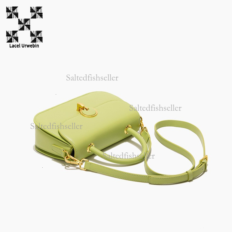 Lacel Urwebin Designer Fashion Women's Handbag Luxury Trendy Temperament Versatile Small Square Bag Simple Metal Buckle Single Shoulder Crossbody