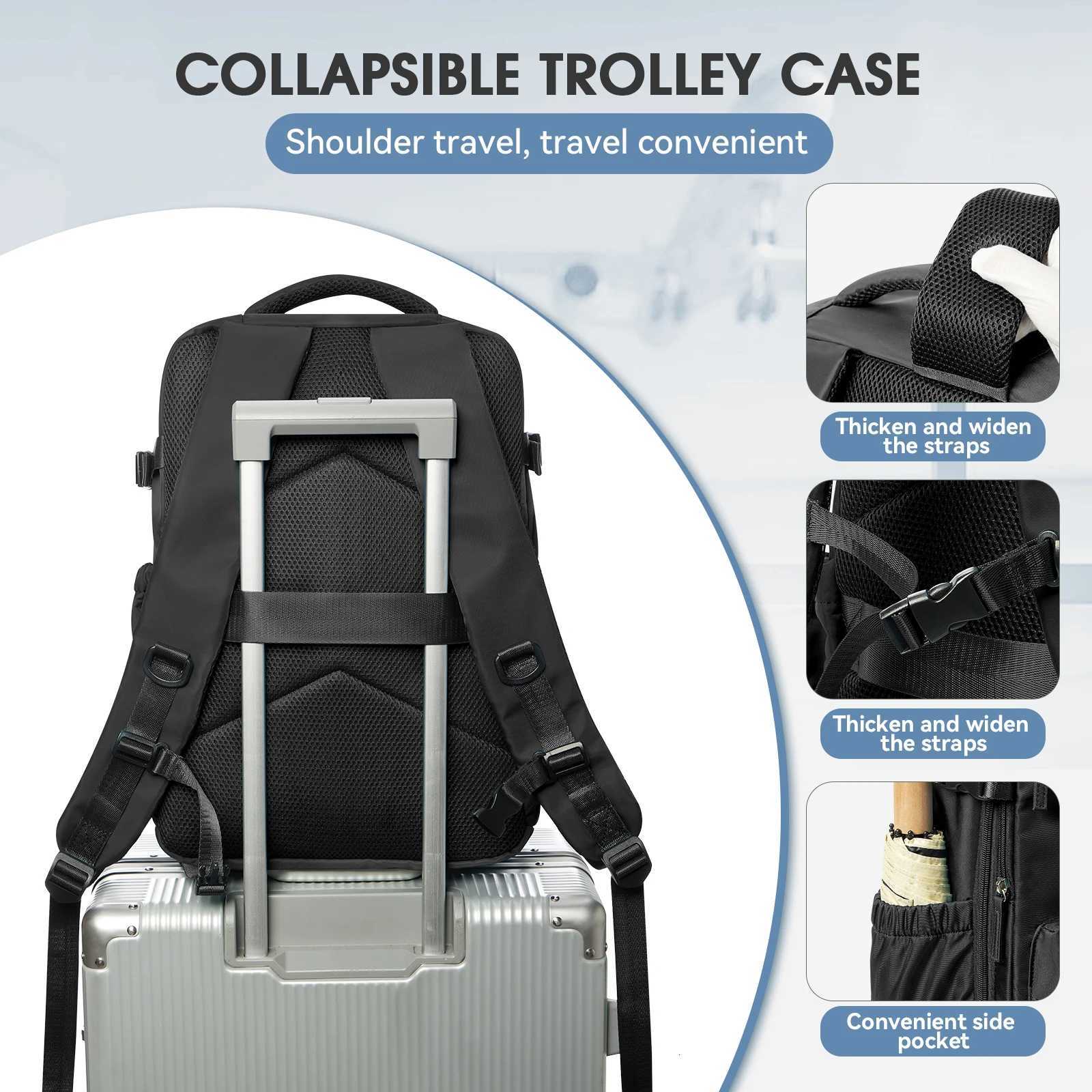Vacuum Backpack Travel Bag for Men Large Capacity Backpack Business Laptop Backpack Women Men Expandable Backpack School Bag W251025