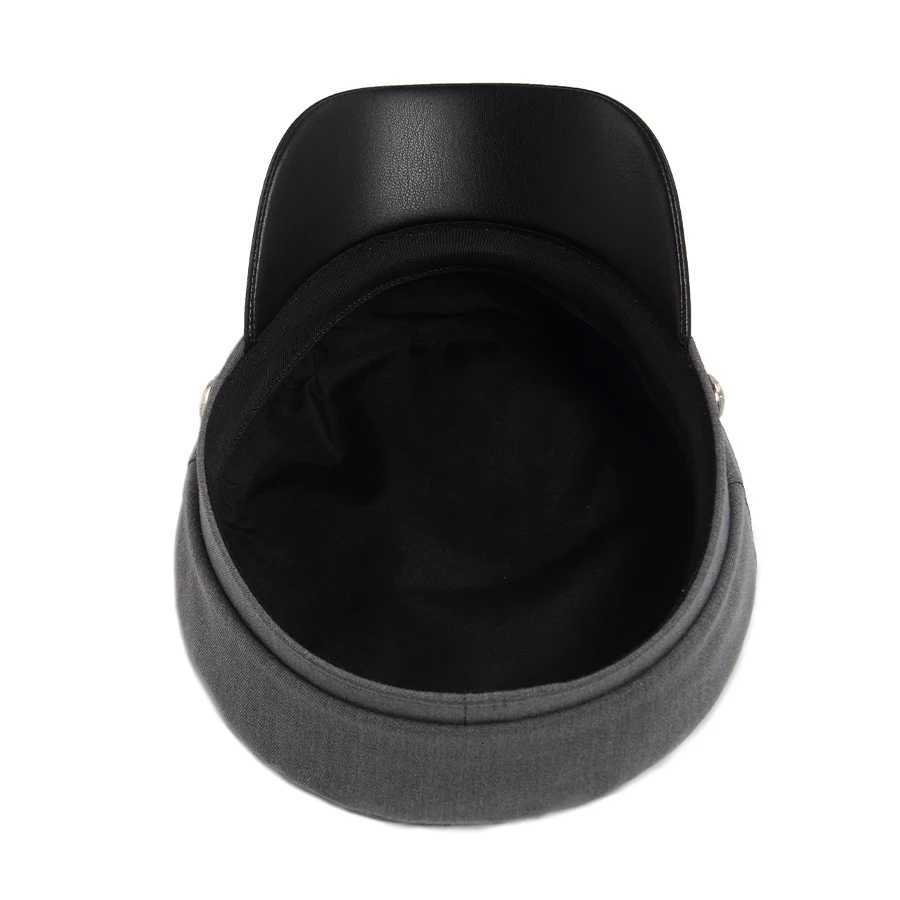 Wens Flat C PU Leather Brim Beret Soft Cloth Autumn Summer Visor Hat For Fem Luxury Fashion Newsboy Cs Ladies Girls Y251025