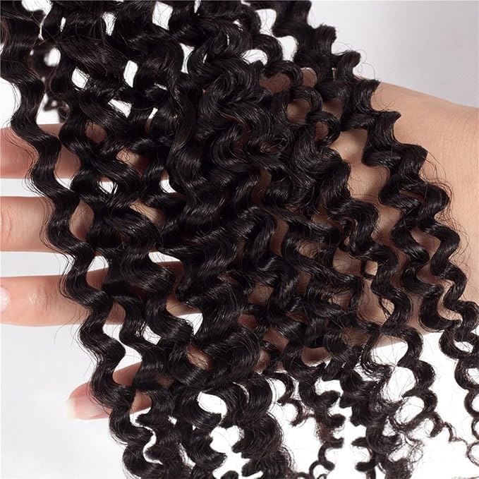 Curly Lace Closure Human Hair 4x4 Free Part Swiss Lace Virgin Kinky Curly Human Hair Closure Natural Black(10-22 Inch)