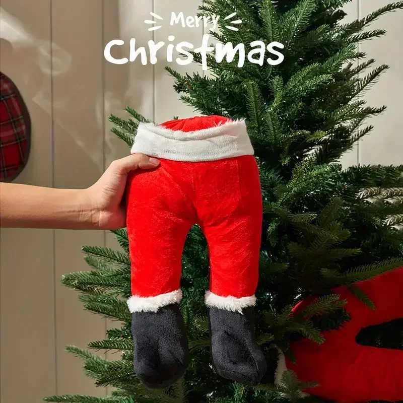 Santa Claus Elf Legs Plush Christmas Tree Hanging Ornament Festive Holiday Home Decor for Living Room C251024