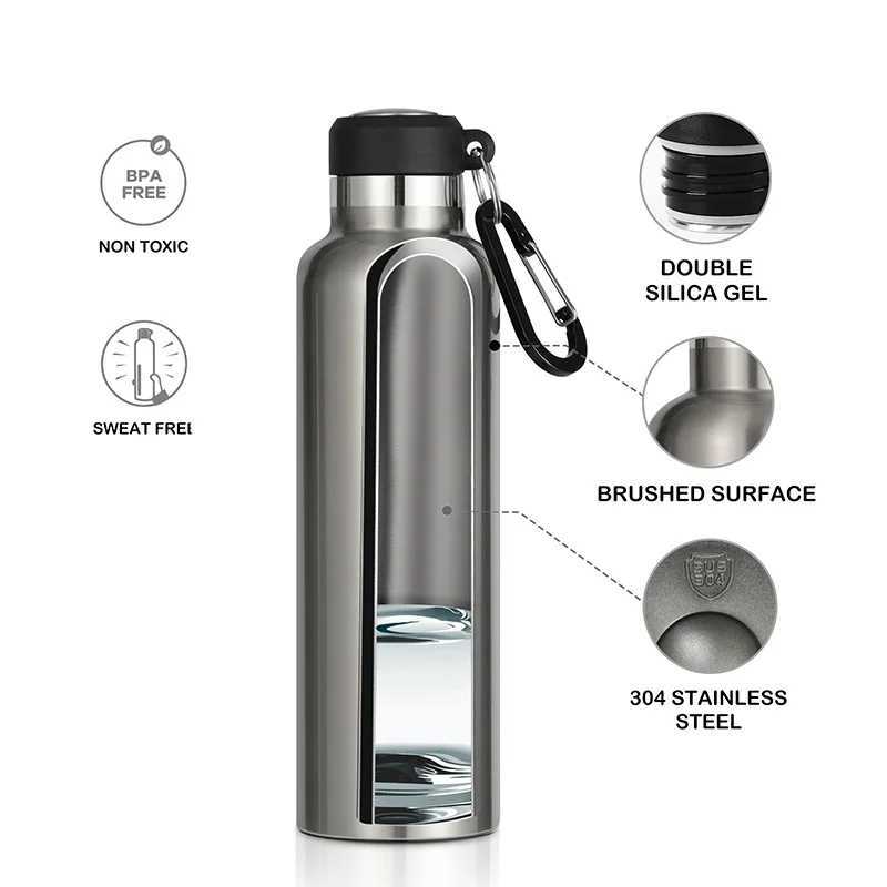 FEIJIAN Thermos Portable Water Bottle Stainless Steel Thermal Cup Leakproof Flask Mini 500ML600ML J251025