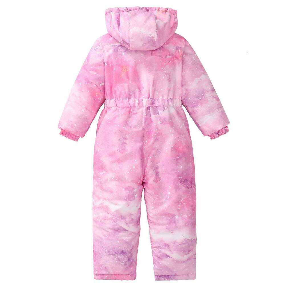 One-Piece Kids Ski Suits,Boys Girls Hooded Jumpsuits,Waterproof Windproof Children's Snowsuits,Winter Printed Snowboarding Wear