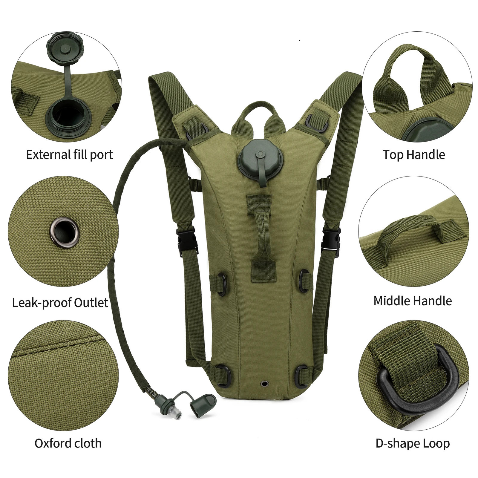 Tactical Water Hydration Pack Military Class Camel Backpack with 3L Leakproof Water Bladder for Running Jogging Cycling 251021