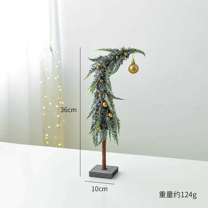 Christmas decoration mini 50cm crooked neck Christmas tree home decoration ornament Christmas atmosphere arrangement C251024