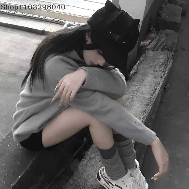 Handmade Wens HarajukuInspi Gothic Lolita Beret With Cat EarsY2K Aesthetic Steampunk Punk Style Zipper Sun Hat For Girls Y251025