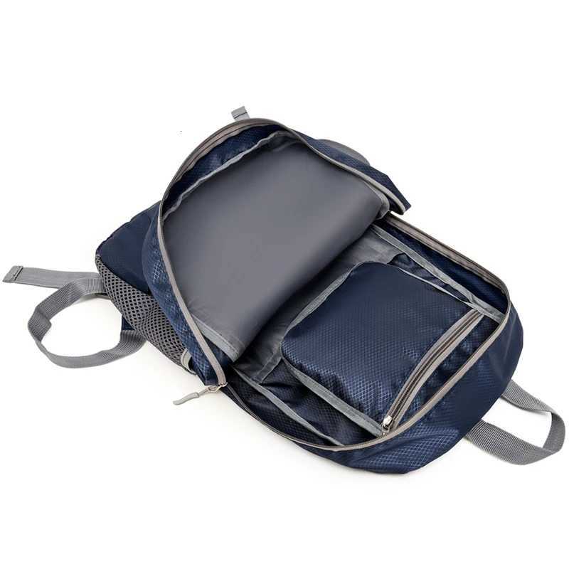 Mens and Womens Nylon Foldable Backpack Casual and Simple Large Capacity Waterproof Travel Bag W251025
