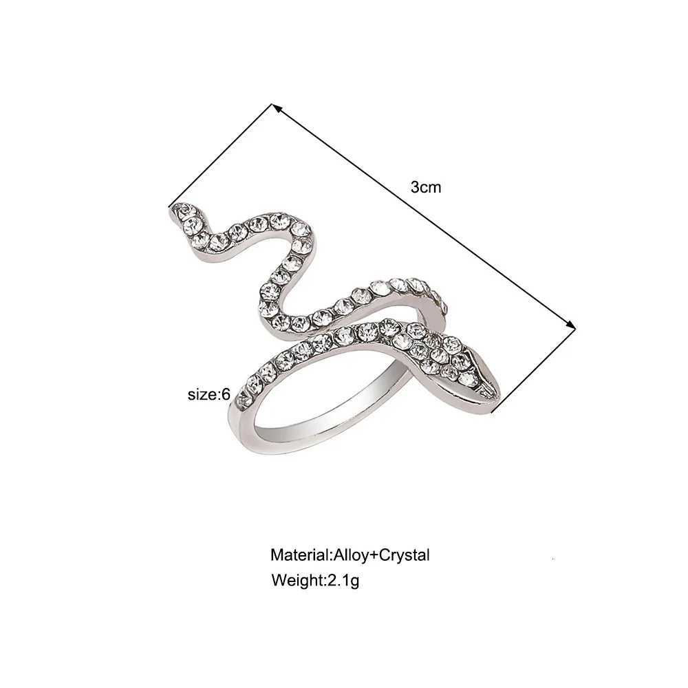 Hot Selling Micro Inlaid Zircon Wrapped Snake Ring For Female Niche Design Fashionable And Personalized Index Finger RingXJ251025