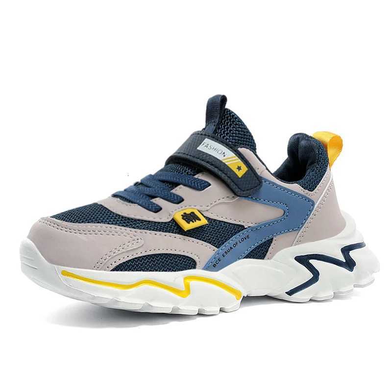 Kid Sneakers Sport Shoes for Boys Fashion Leather Children Breathable Mesh Comfort Shoes Casual Walking Outdoor Running ShoesT251025