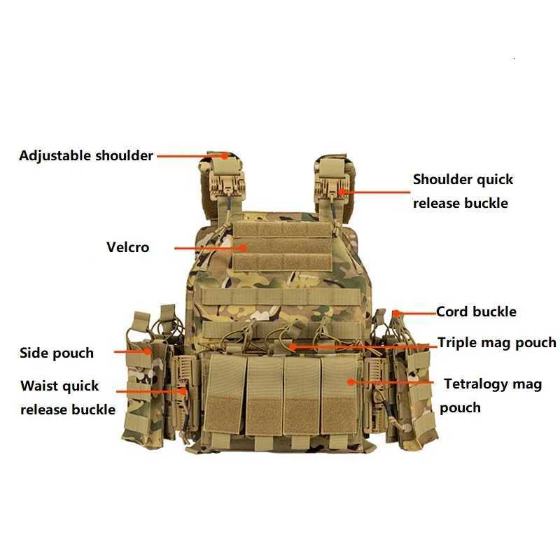 Chaco Tactico High Quality Quick Rease Tactical Vest Hunting Plate Carry Armor Combat Airsoft Vest Accories Gear Y251022
