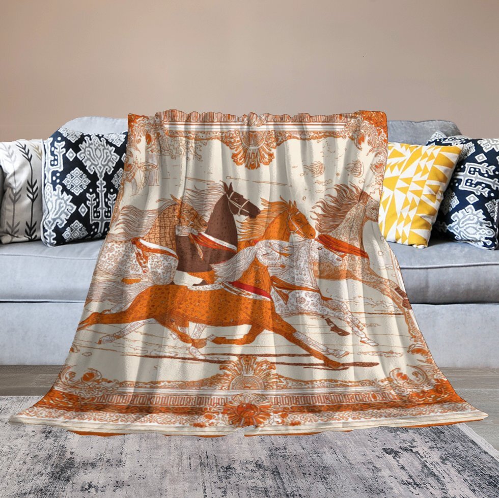 H Designer Horse blanket blanket throw cashmere vibration blanket copert Home Travel Throw Summer Air Conditioner Beach home bedding blankets throws H