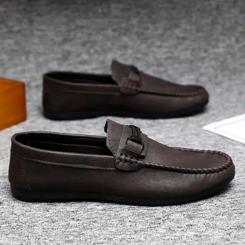 Thick Sole Male Casual Shoes Platform Office Loafers Mens Leather Shoes Adults Elegant Clearance Korean Style zapatillas 251023