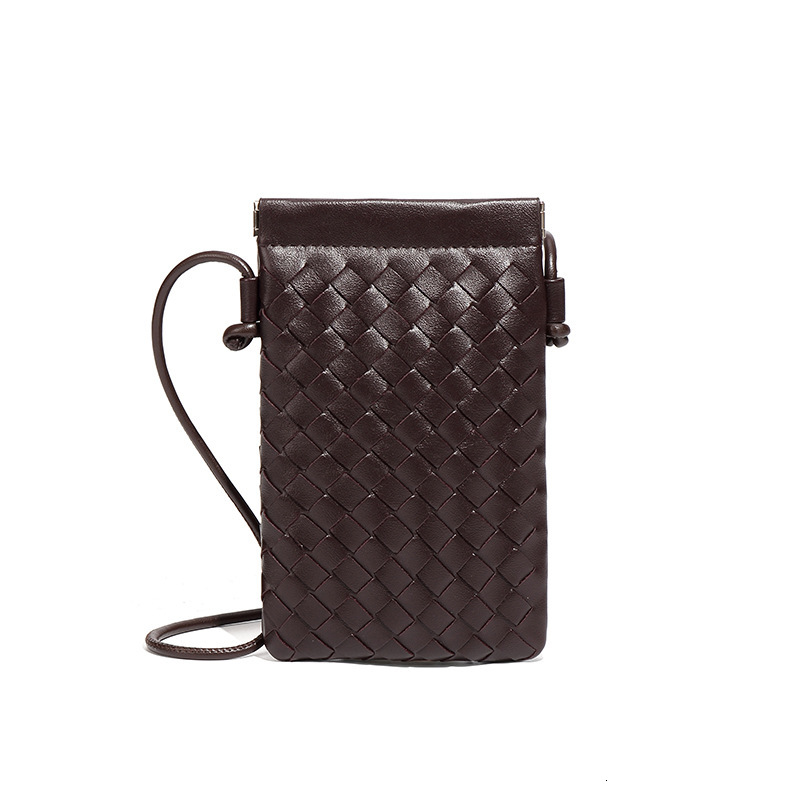 Luxury Brand Designer Bag Spring Summer New Phone Bag Simple Fashion Versatile Shoulder Crossbody Bag Vertical Trendy Textured Handwoven Women's 