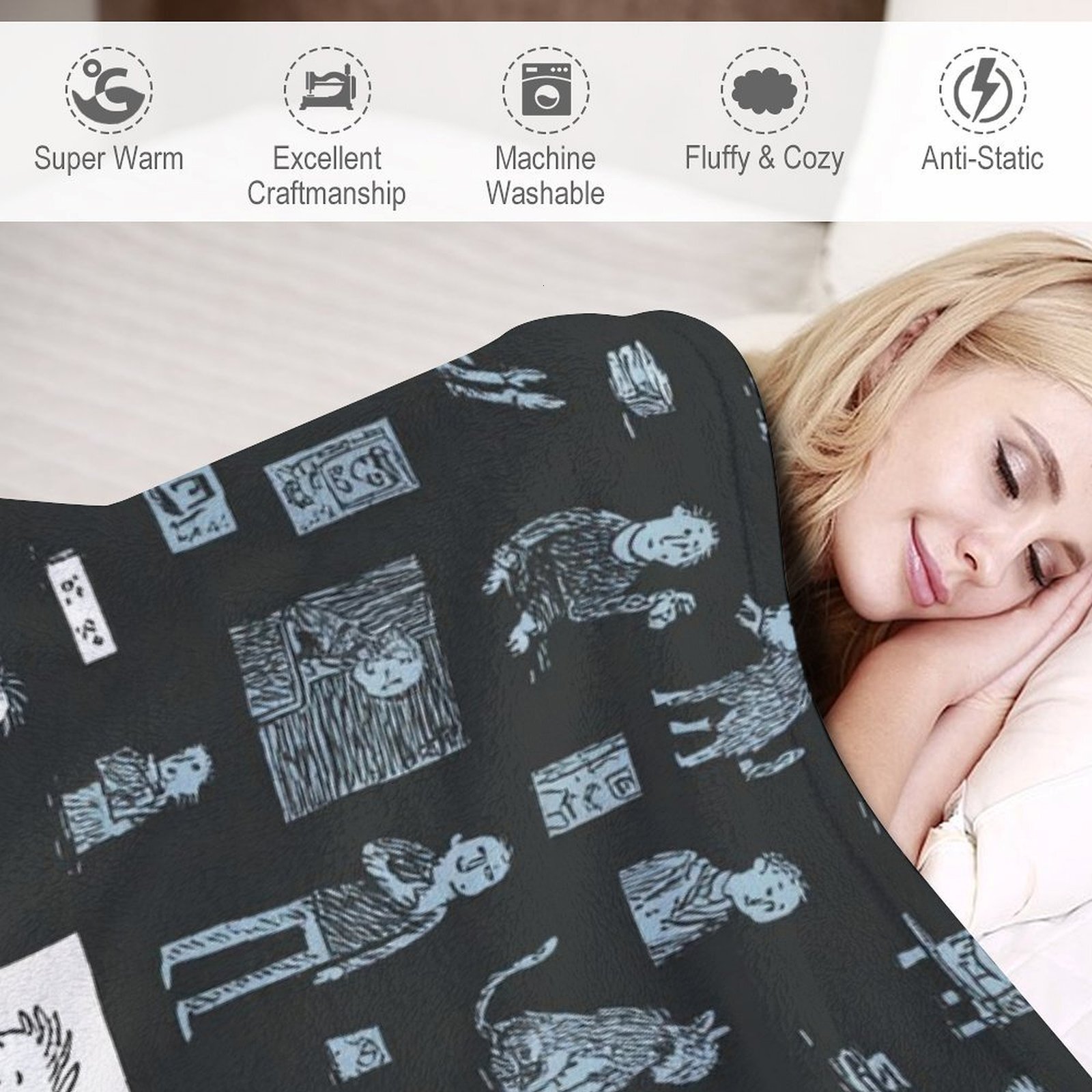 Designer Blackboard blanket blanket throw cashmere vibration blanket copert Home Travel Throw Summer Air Conditioner Beach home bedding blankets throw