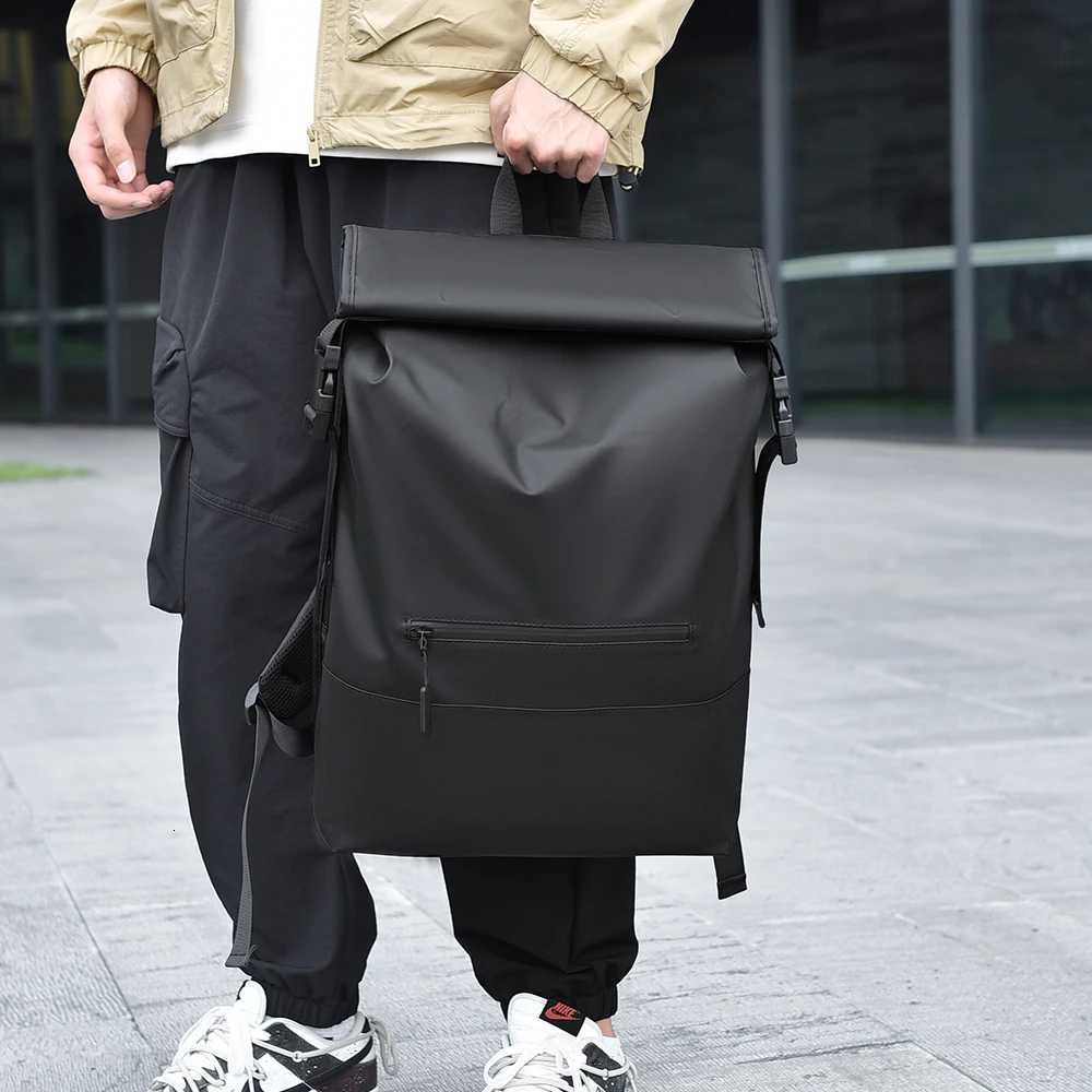 Mens Business Backpack Large Capacity Simple And Durable Oxford Cloth Mens Casual Shoulder Bag Travel Commuting School W251025