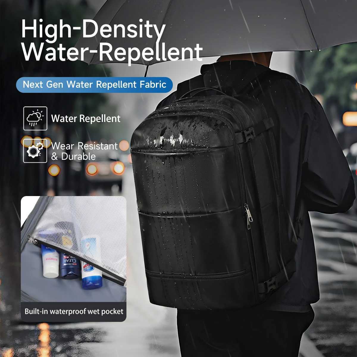 Tigernu Vacuum Backpacks Men Expandable Bags 17inch Laptop Backpack Bags Male Travel Backpacks Large Capacity Backpack Women Bag W251025