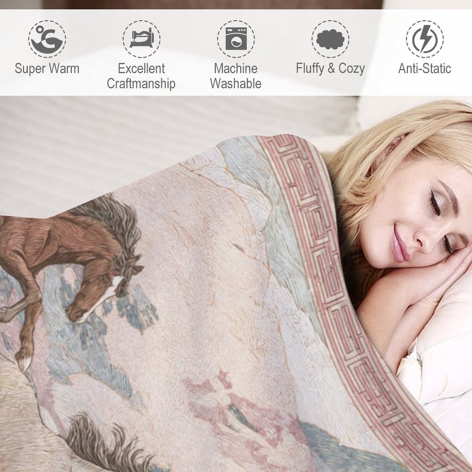 H Designer Horse blanket blanket throw cashmere vibration blanket copert Home Travel Throw Summer Air Conditioner Beach home bedding blankets throws H