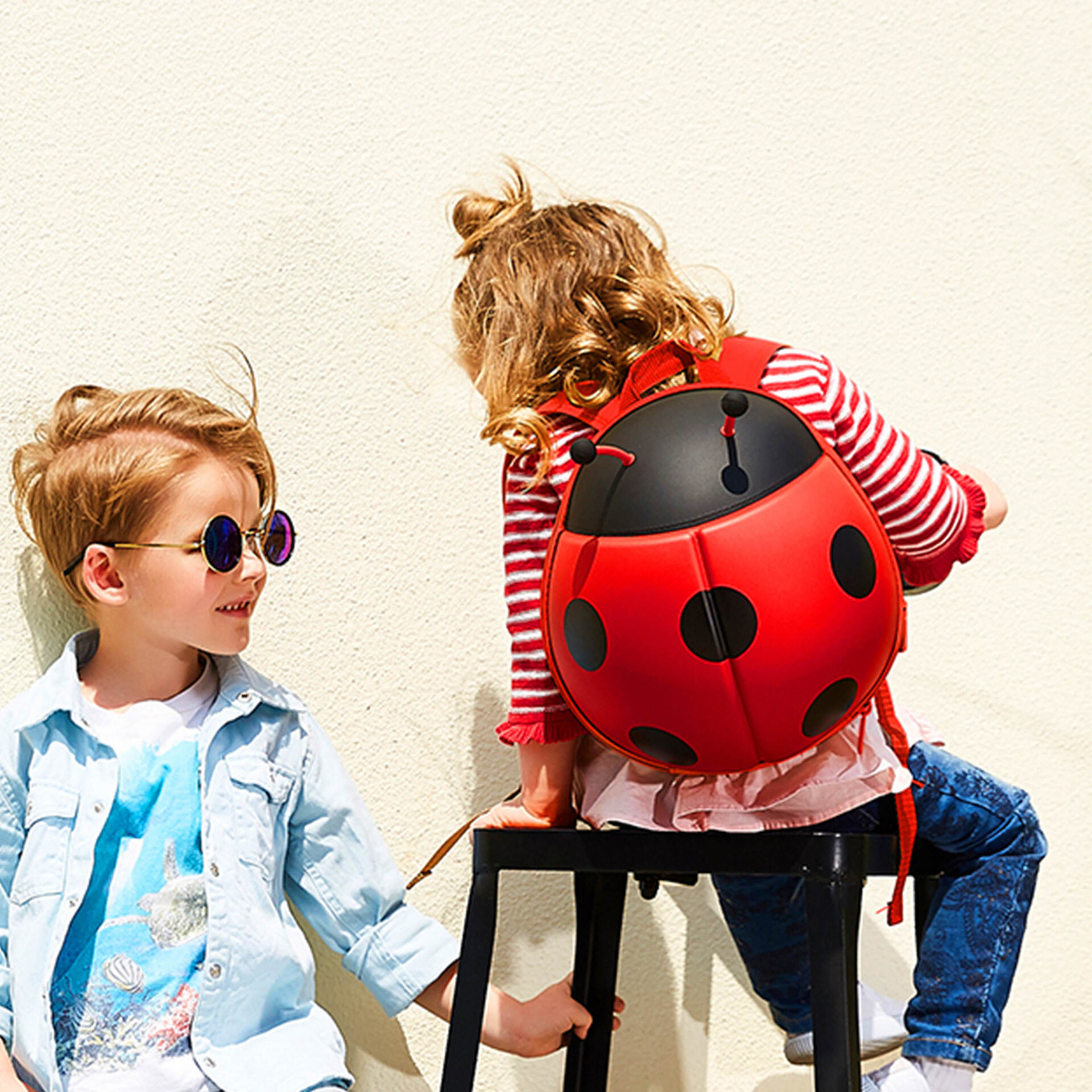 New cute ladybug designer backpack, children's backpack, cartoon travel gift, kindergarten fashion backpack