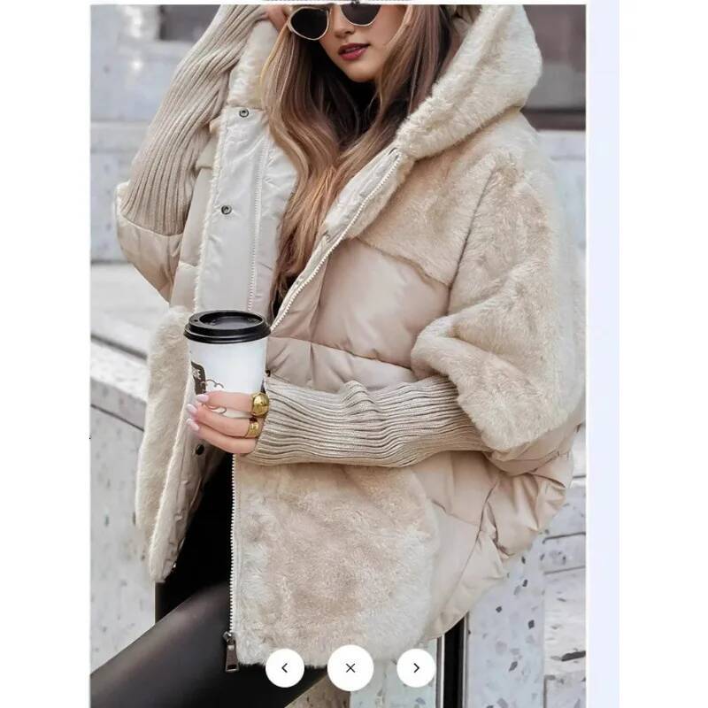 Women's hooded patch warm jacket autumn padded jacket winter oversized jacket winter clothing winter clothing winter clothing