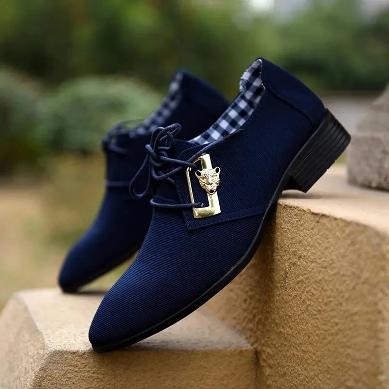 Canvas Derby Shoes Mens Dress Shoes Wedding Canvas Casual Flats Male Formal Footwear Mixcolor Loafers loafers for men shoes 251023
