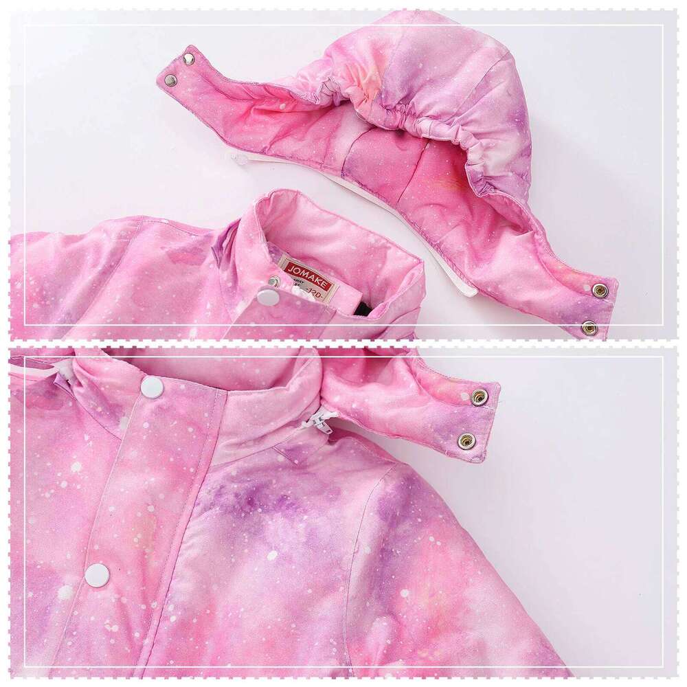 One-Piece Kids Ski Suits,Boys Girls Hooded Jumpsuits,Waterproof Windproof Children's Snowsuits,Winter Printed Snowboarding Wear