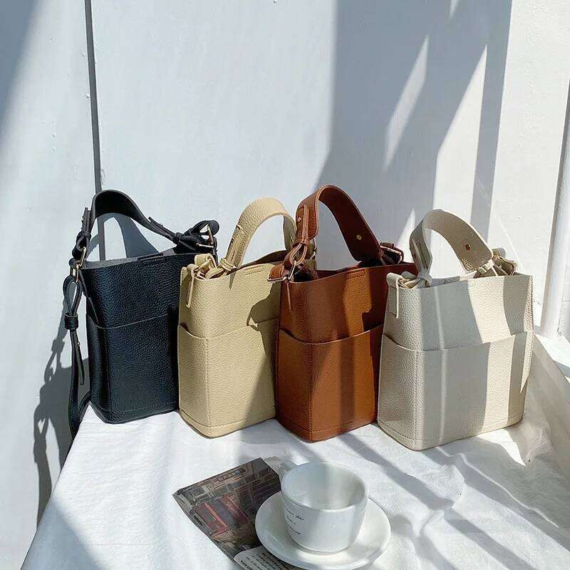 Jonlily Women PU Leather Shoulder Female Fashion Handbag Totes Small Bucket Crossbody Bag Casual Daybag Purse -Kg1576 251023 1025