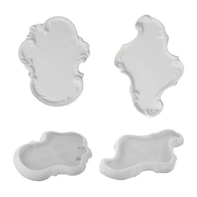 Baroque Style Storage Tray Silicone Mold DIY European Style Lace Tray Crafts Making Plaster Concrete Molds He Decor Y251025