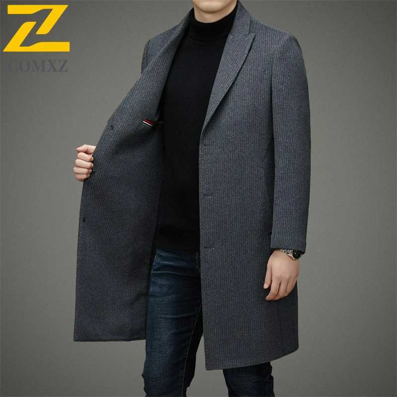 Premium Wool Overcoat Male 2025 Winter High Quality Double Faced Business Casual TrenchCoat Classic Anti Pilling Comfort JacketT251025