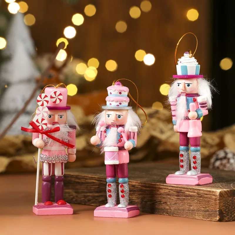 345PCS Christmas Tree Decoration Pecan Soldier Hanging Christmas Wooden Ornament New Year Pecan Soldier New Year Gift Set C251024