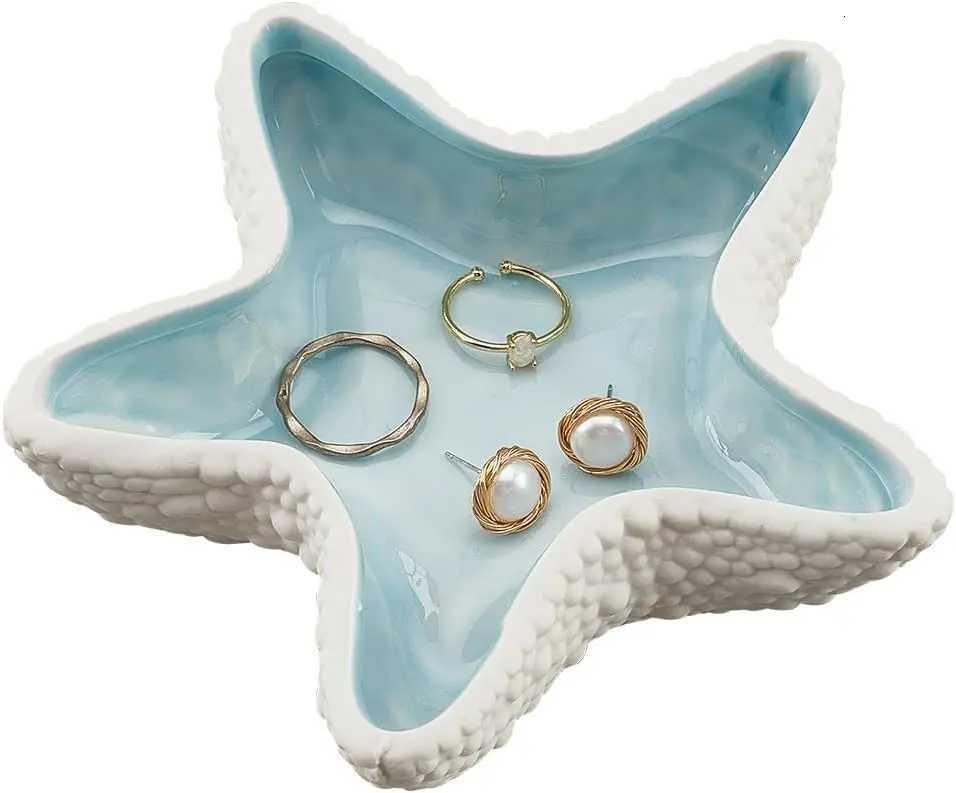1 pc Jewelry Dish Tray Ceramic Jewelry Dish Ring Holder Trinket Dish Candy Dish Small Key Bowl for Birthday He Party Decor Y251025