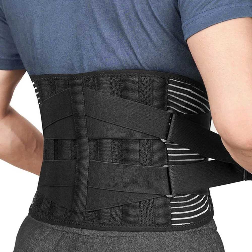 Lower Back Brace with 6 Stays Antiskid Orthopedic Lumbar Support Breathable Waist Support Belt for Gym Pain Relief Y251025