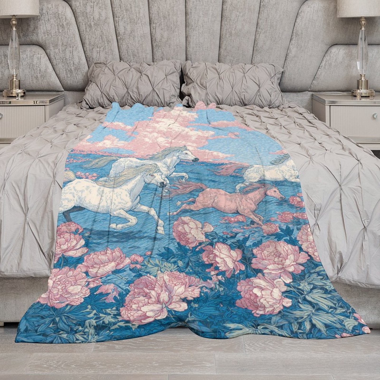 H Designer Horse blanket blanket throw cashmere vibration blanket copert Home Travel Throw Summer Air Conditioner Beach home bedding blankets throws H