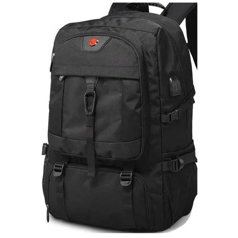 50L 80L Large Travel Backpack Men Separate Shoe Compartment Business Bag Outdoor Sports Waterproof Man Black Storage Backpacks W251025