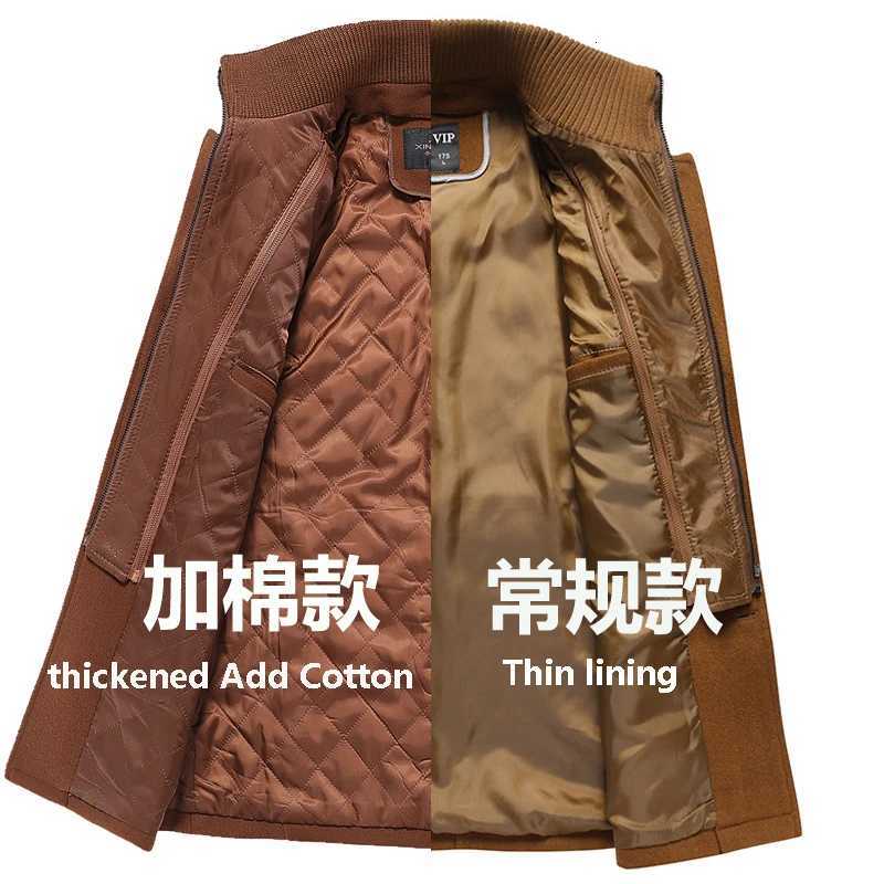 Mens Woolen Coat Short Cashmere Jacket Male Autumn Winter Overcoat Suit Collar Wool Coat thicked Woolen Jacket Man ClothesT251025