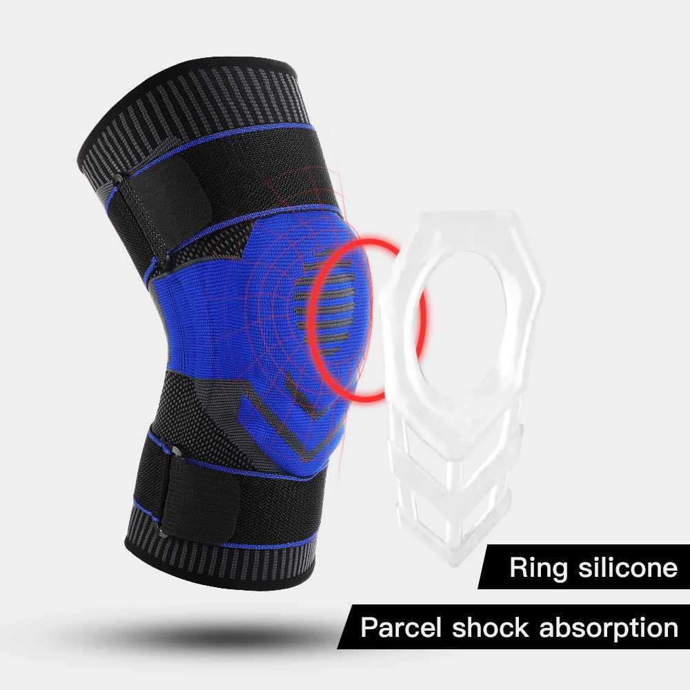 Kyncilor Elastic Silicone Knee Brace Nylon Sports Knee Pads Fitness Gear Patella Brace Running Basketball Volleyball Support Y251024