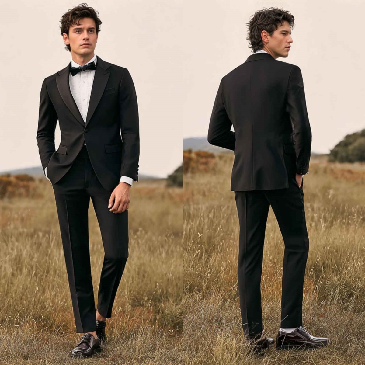Classic 2 Pieces Men Formal Suits Peaked Lapel One Button Groom Wedding Tuxedos Business Party Custom Made Jacket