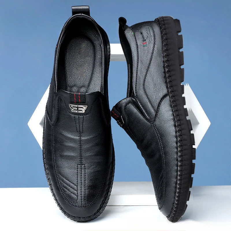 Spring Autumn Mens Leather Shoes Business soft soled casual footwear Fashion versatile flat Comfortable light male shoes 251023