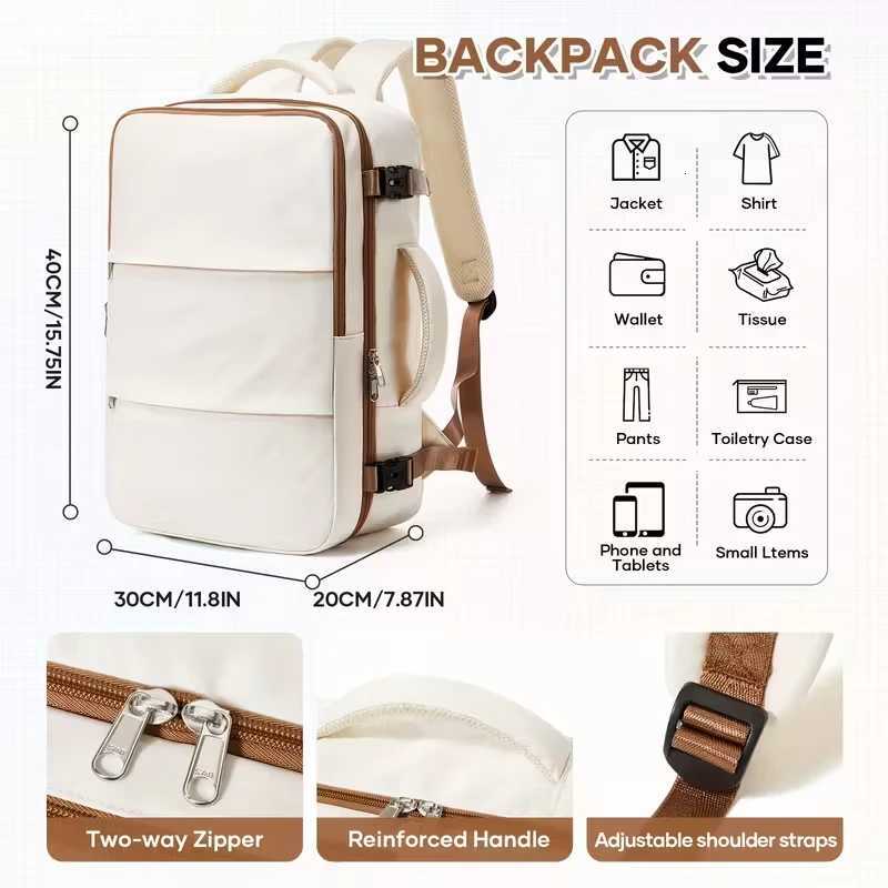 Notebook Backpack Travel 40x30x20 Ryanair Laptop Bag Men Women Business Waterproof Cabin Bag Carry ons Backpack School Bag W251025