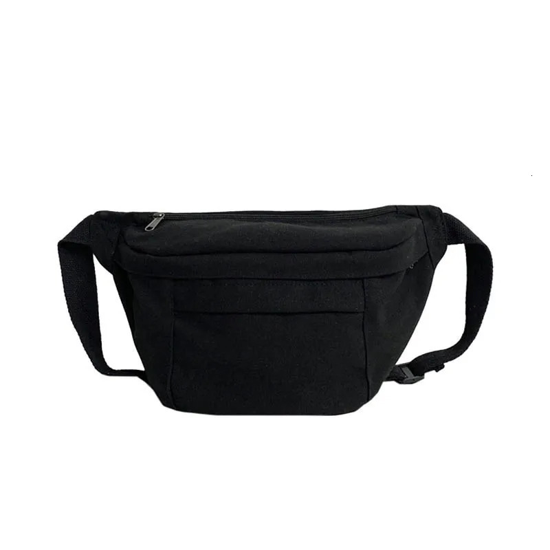 Street style Waist Bag Woman Canvas Fanny pack Phone Pack Large capacity Crossbody Chest Bags Unisex Hip hop Belt Bag Waist pack 251023
