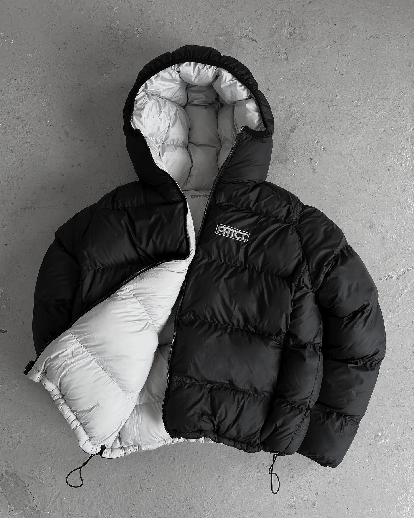 PROTECT Winter Mens Down Jacket Thicken Warm HoodIie Y2k Reversible Double Sided Zipper Coats Casual Fleece Padded Men Clothing 251020