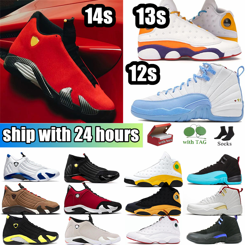 designer 12 12s 13 13s 14 14s basketball shoes white black ferrari Flu Game field purple mens sports trainers outdoor sneakers 40-46