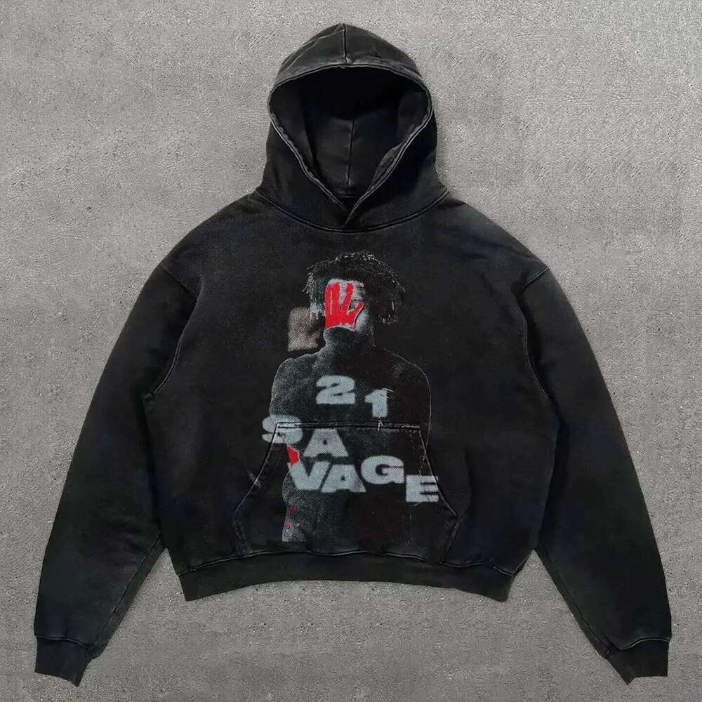 American Clothing Y2k New Fashion Pattern Oversized Hoodie Mens And Womens Gothic Hip Hop Casual Sweatshirt Street Wear